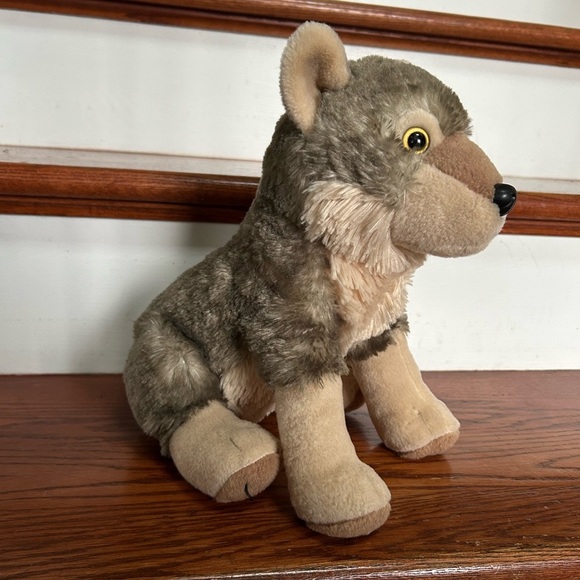 Wild Republic Gray Wolf 12” Soft Plush Stuffed Animal Toy Soft Fluffy Cuddly - Picture 3 of 10